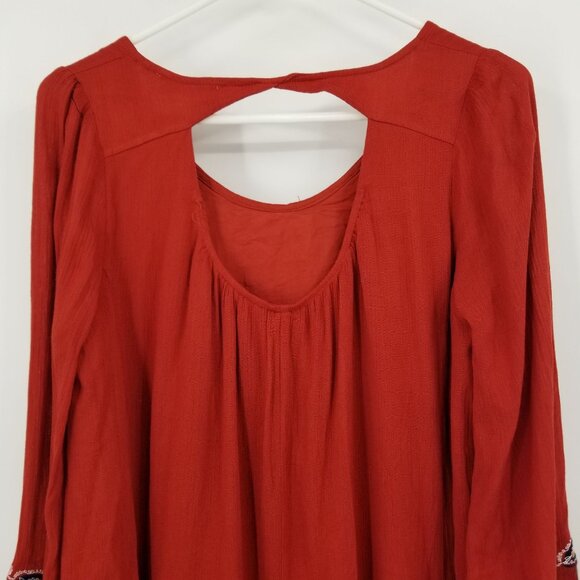 Altar'd State Long Sleeve Embroidered Boho Oversized Tunic Dress Small Festival - Picture 11 of 12